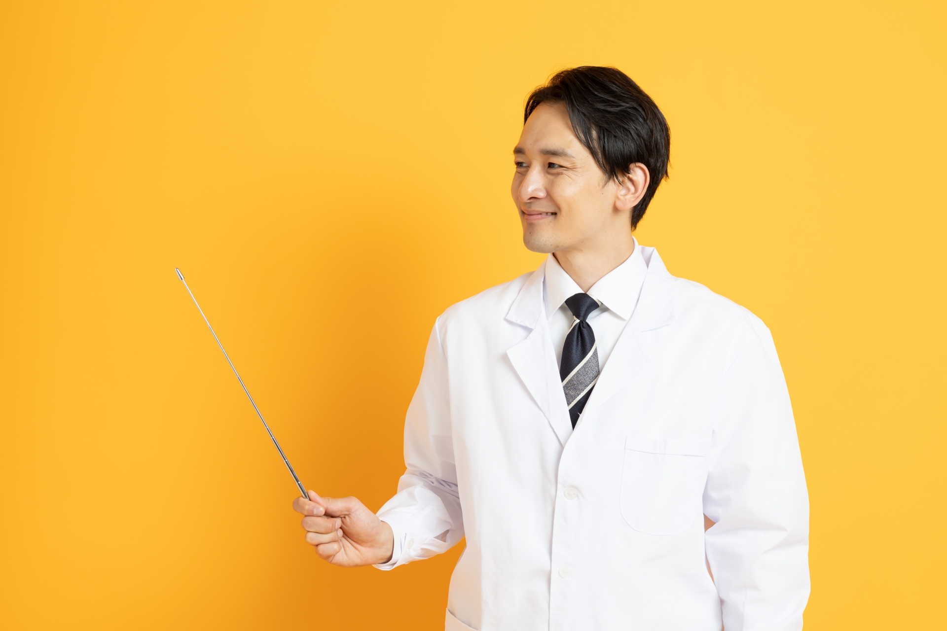 指示棒を持つ男性医師