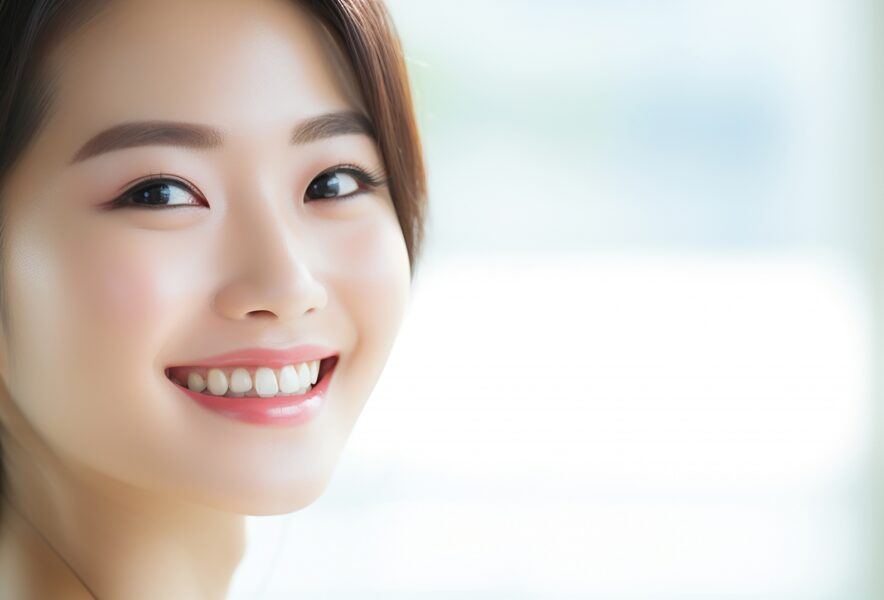 かわいい日本人女性の笑顔