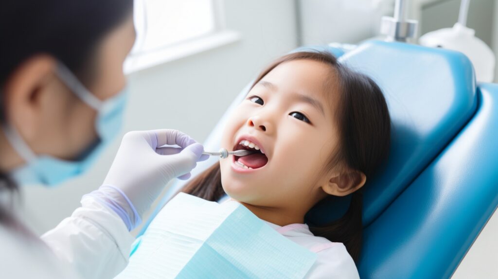 歯科治療を受ける子ども